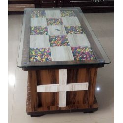  Modern Center Table with Black color galss  by Alam Furniture